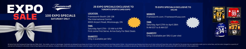 Frameworth Sport Card Expo Booth Crashers and Online Sale