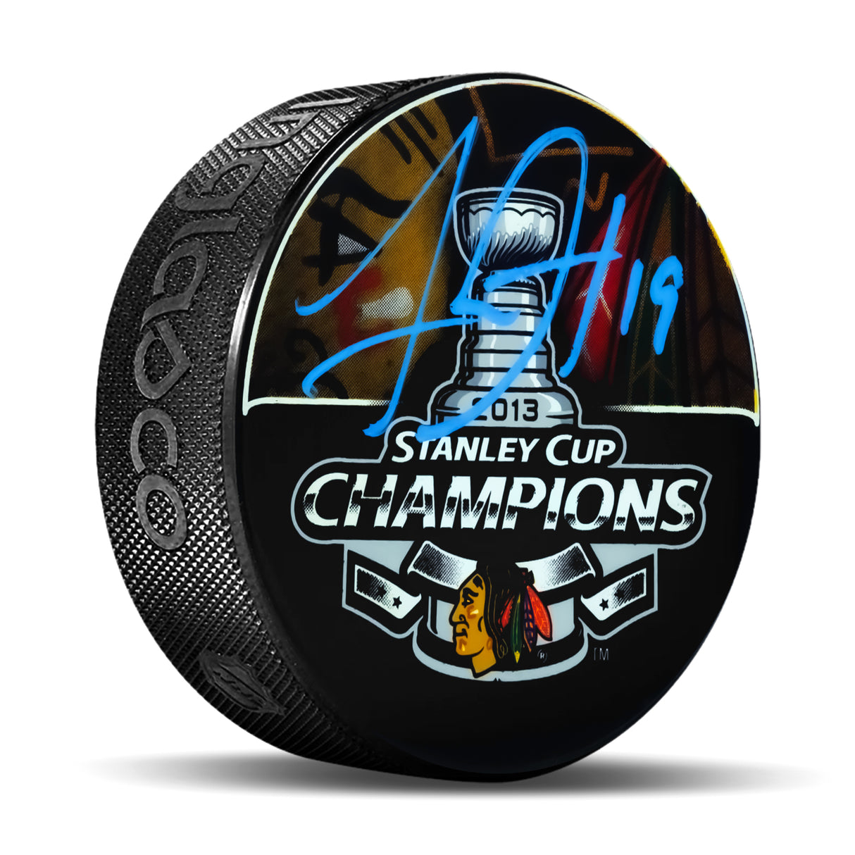 Jonathan Toews Signed Chicago Blackhawks 2013 Stanley Cup Champions Puck