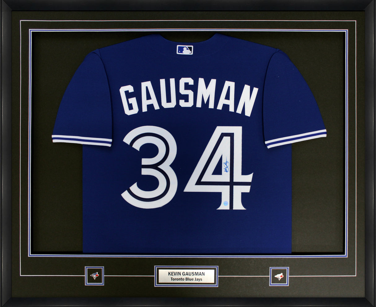 Kevin Gausman Signed Toronto Blue Jays Framed 42x34 Royal Blue Nike Replica Jersey