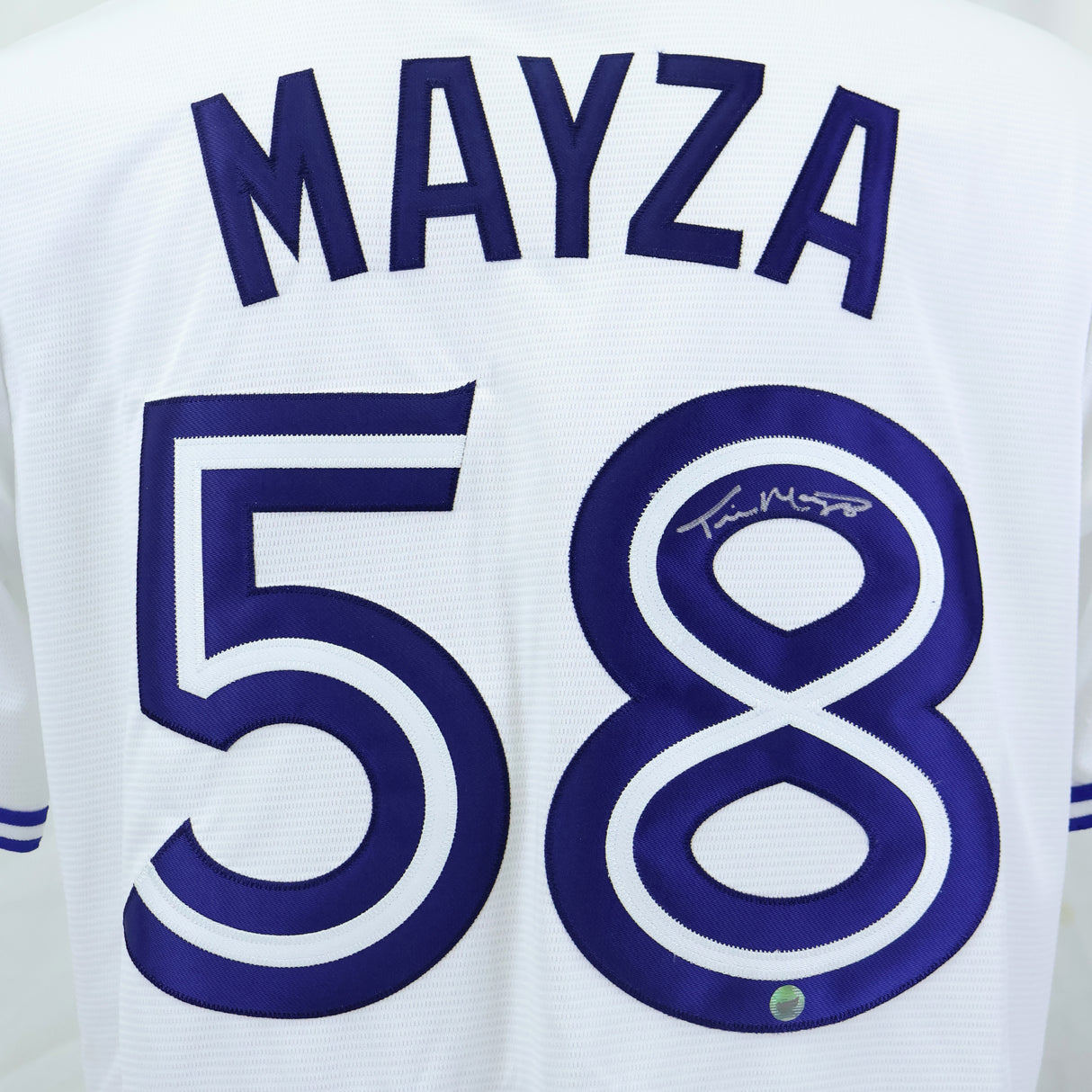Tim Mayza Signed Toronto Blue Jays Replica Nike White Jersey