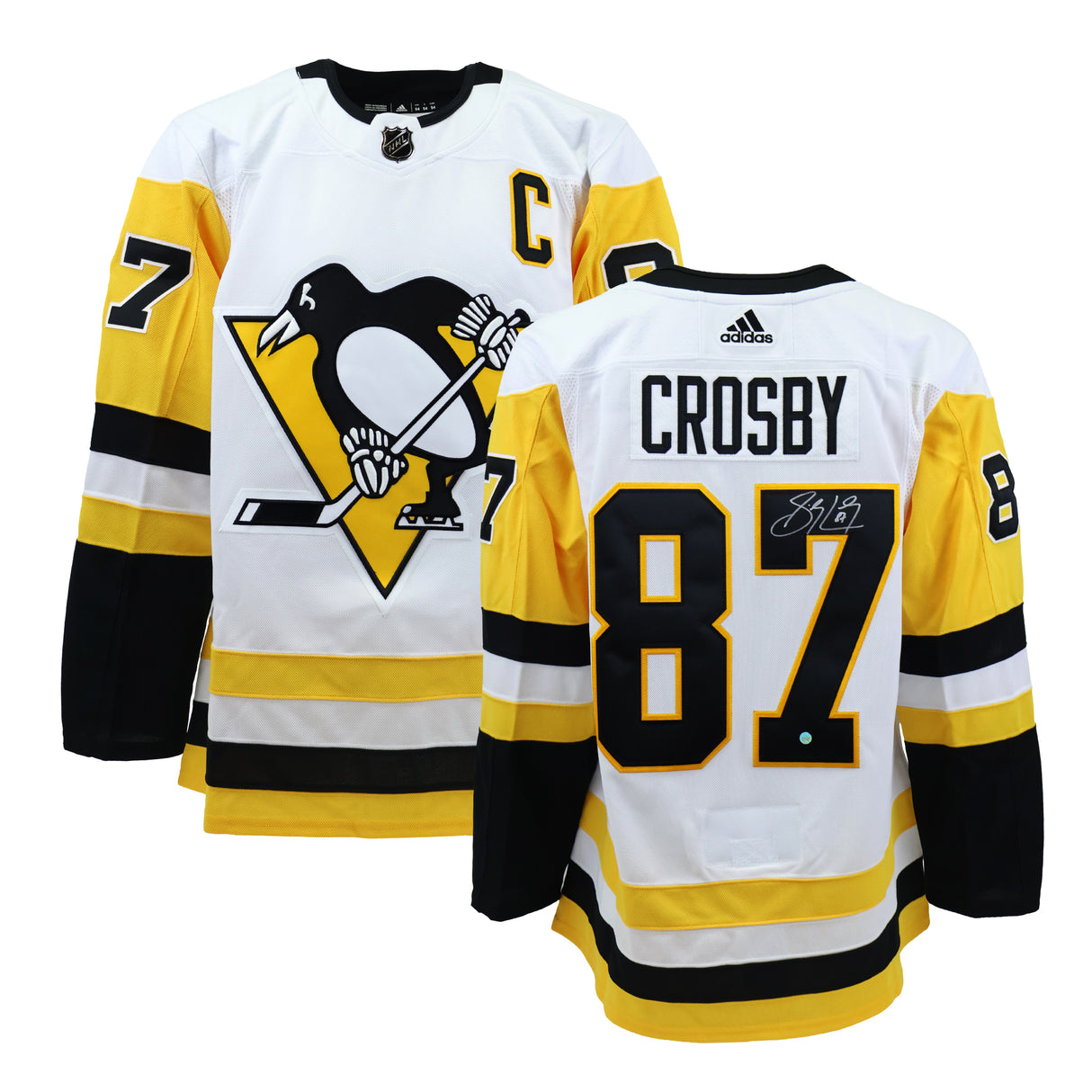 Sidney Crosby Signed Jersey Penguins White Adidas
