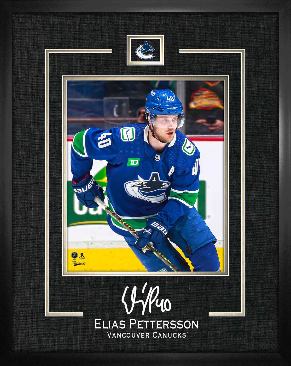 Elias Pettersson 16x20 Replica Signature Frame Canucks