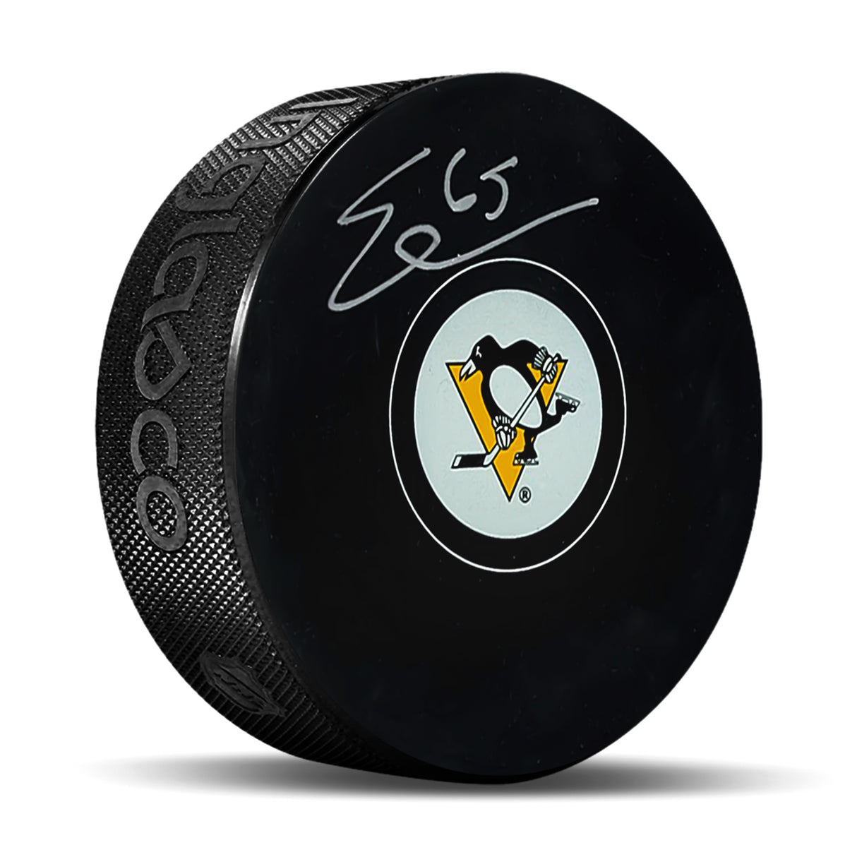 Erik Karlsson Signed Puck Penguins Autograph Series