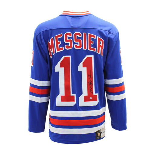 Mark Messier Signed Jersey Replica Blue Rangers Vintage Fanatics - Frameworth Sports Canada 