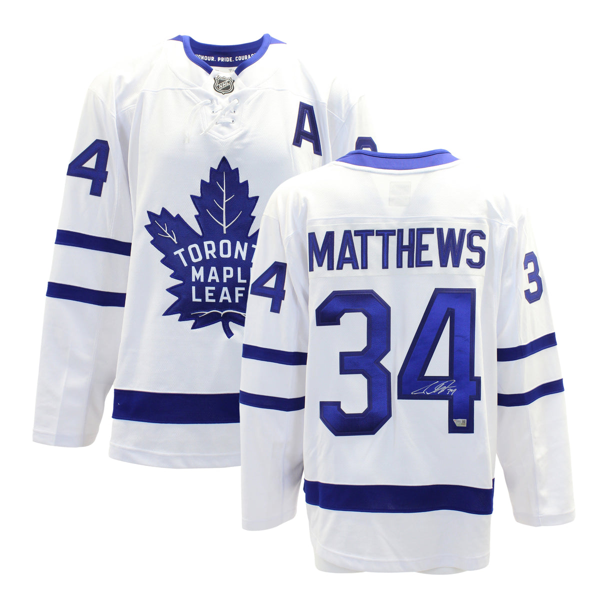 Auston Matthews Signed Jersey Toronto Maple Leafs White Fanatics Breakaway