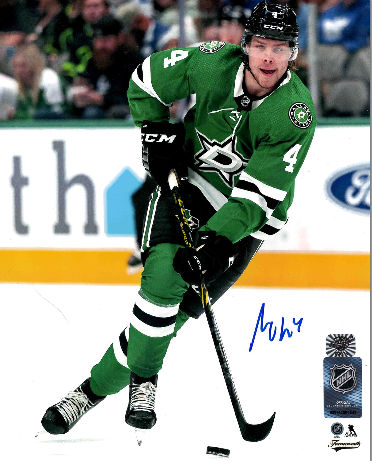 Miro Heiskanen Signed Dallas Stars Home 8x10 Photo