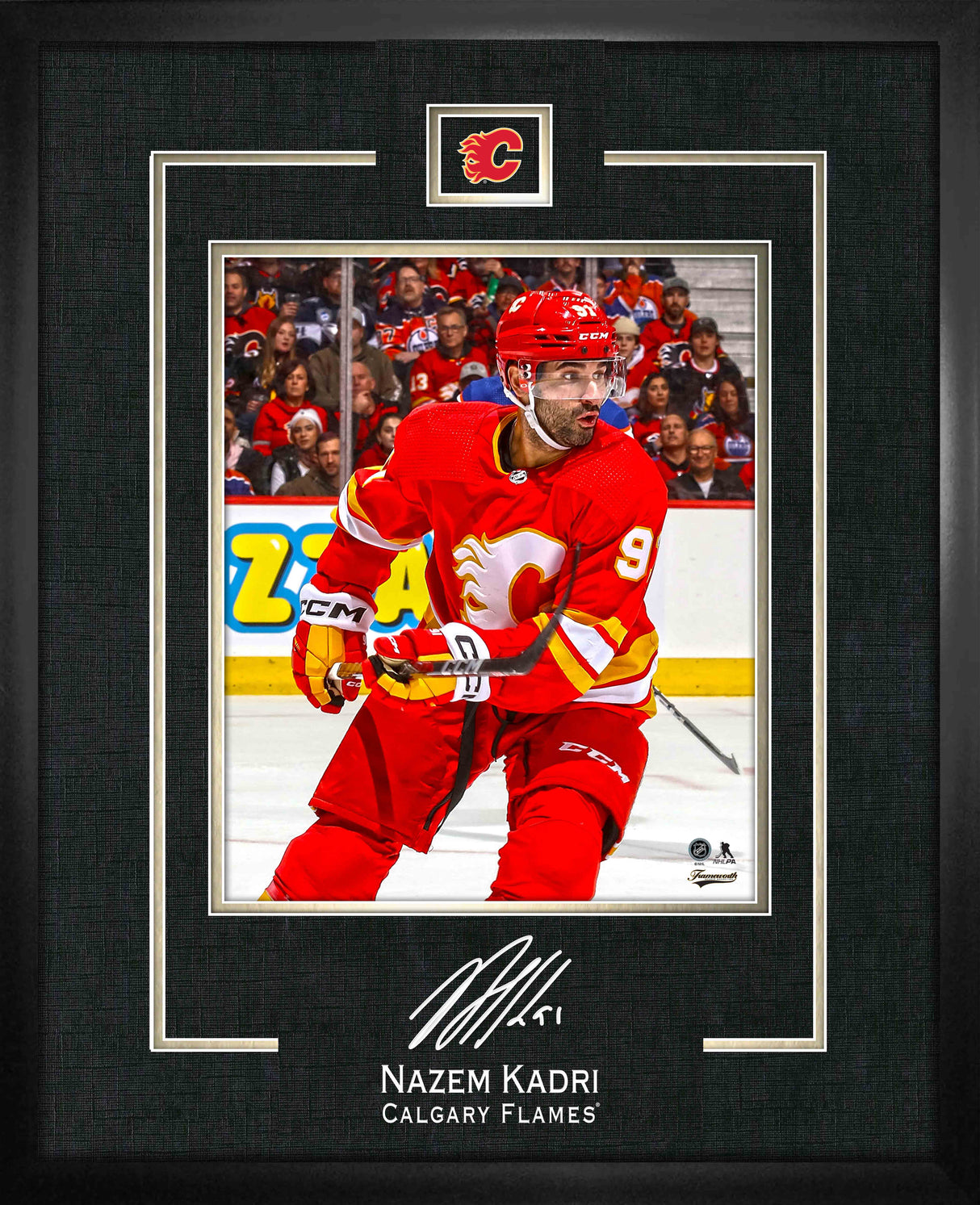 Nazem Kadri 16x20 Replica Signature Frame Flames