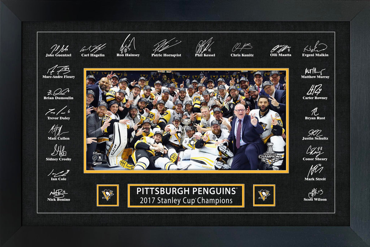 Pittsburgh Penguins 2017 Stanley Cup Replica Signature Frame