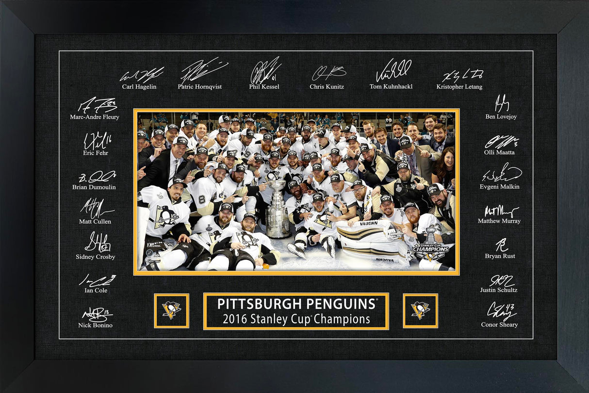 Pittsburgh Penguins 2016 Stanley Cup Replica Signature Frame