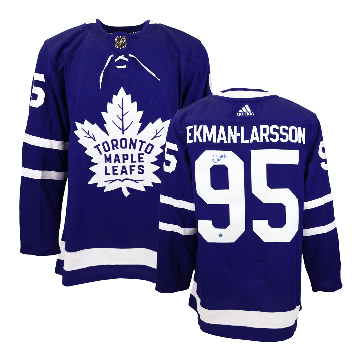 Oliver Ekman-Larsson Signed Jersey Toronto Maple Leafs Blue Adidas Auth.
