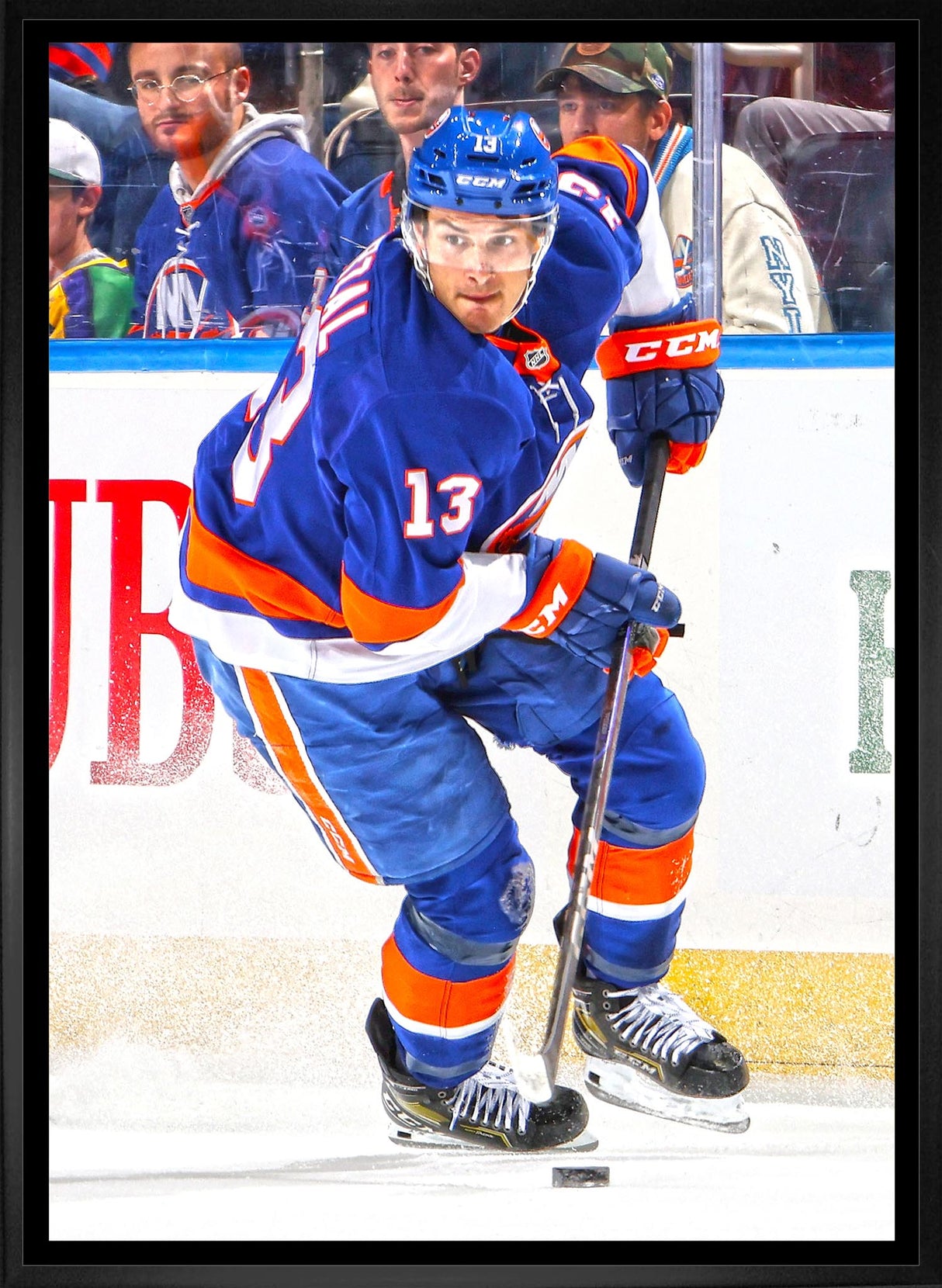 Mathew Barzal 20x29 Framed Canvas New York Islanders