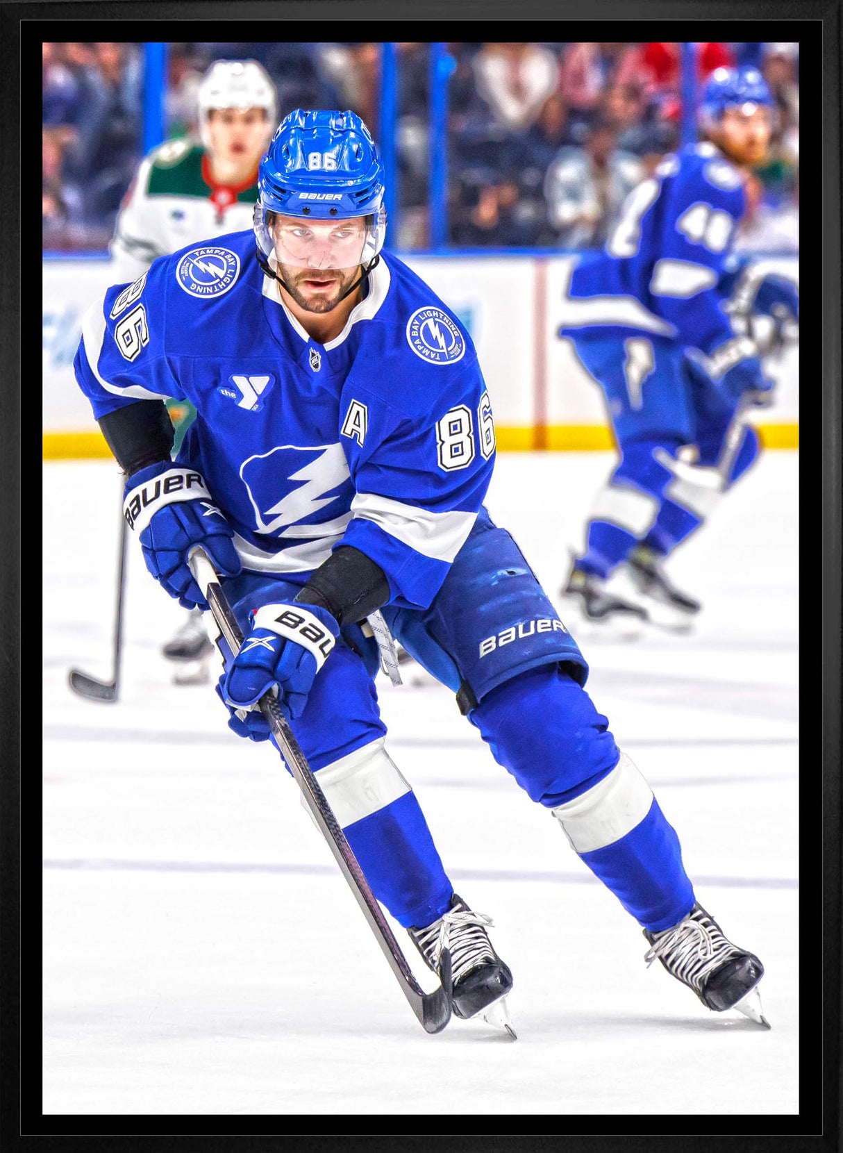 Nikita Kucherov 20x29 Framed Canvas Tampa Bay Lightning