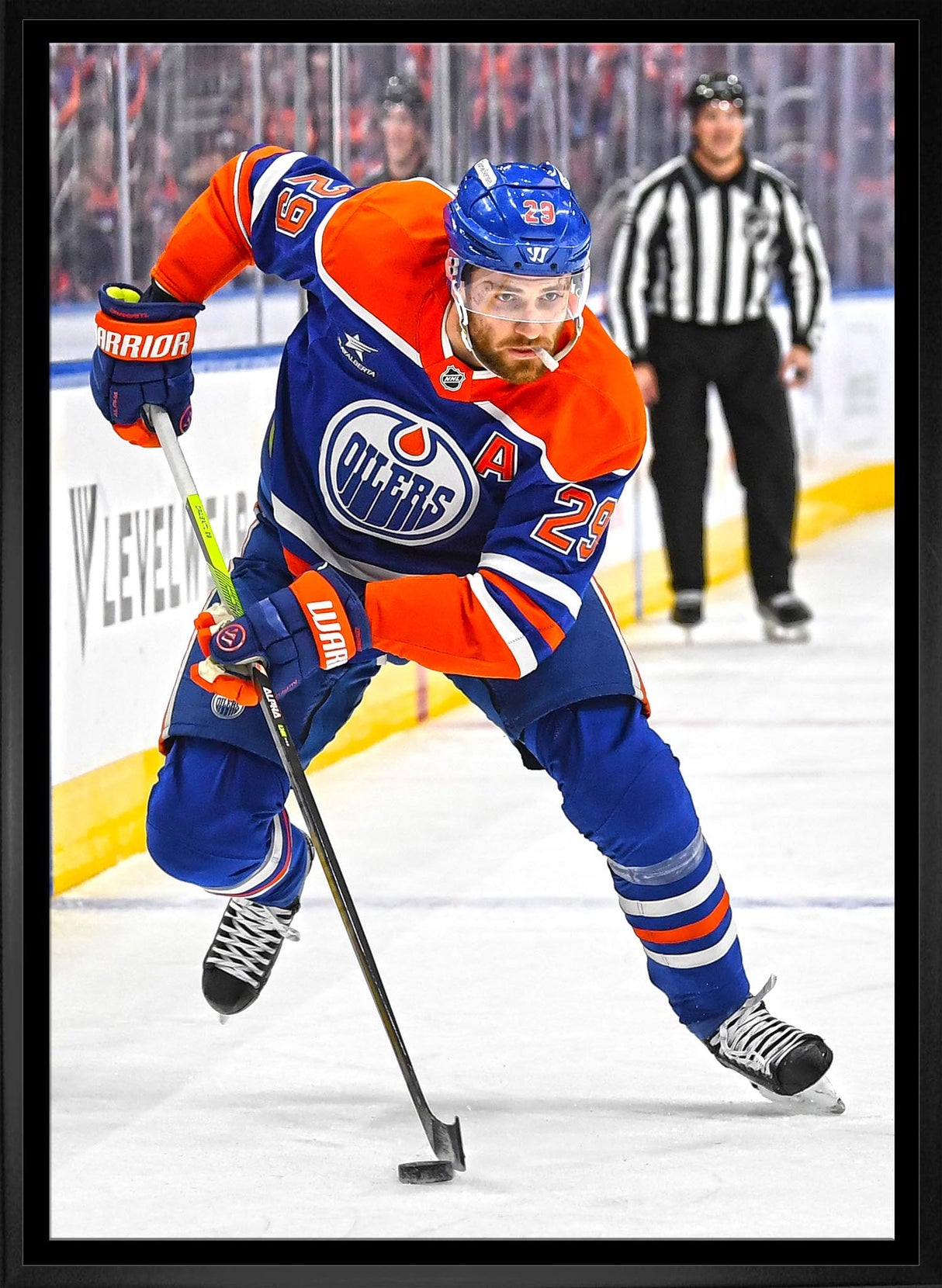 Leon Draisaitl 20x29 Framed Canvas Edmonton Oilers