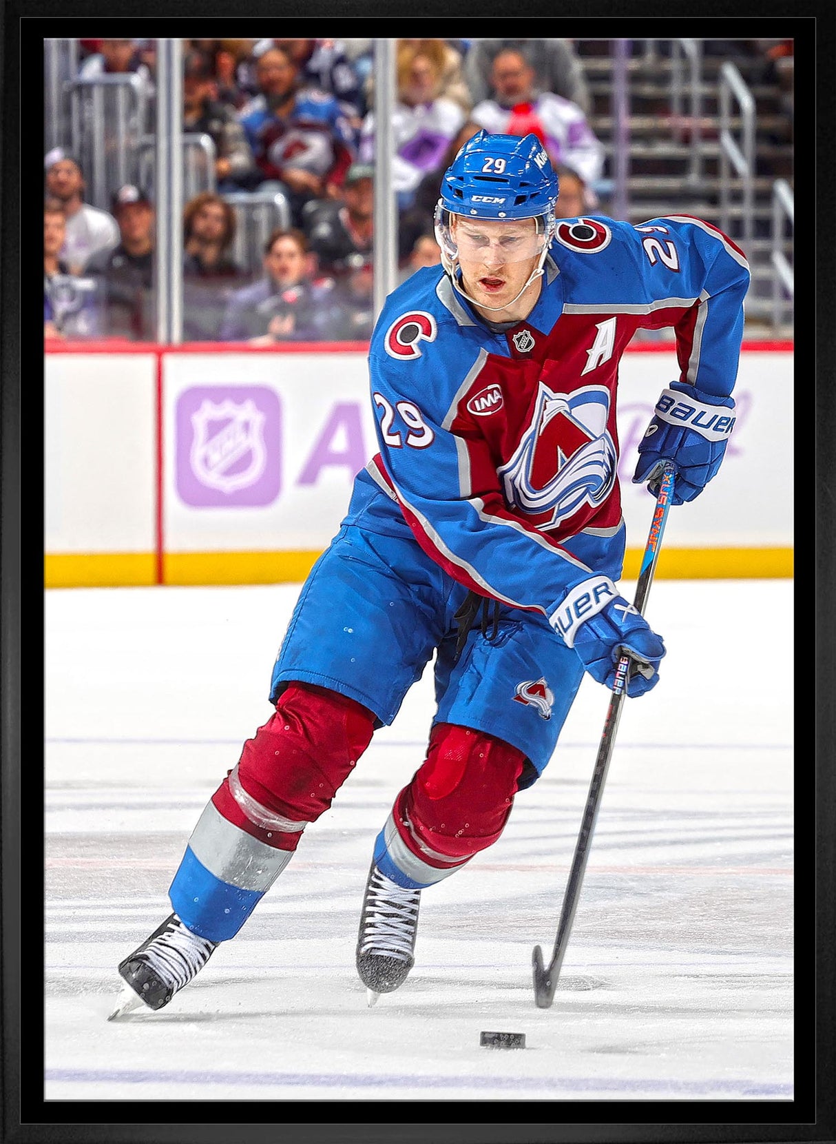 Nathan MacKinnon 20x29 Framed Canvas Colorado Avalanche