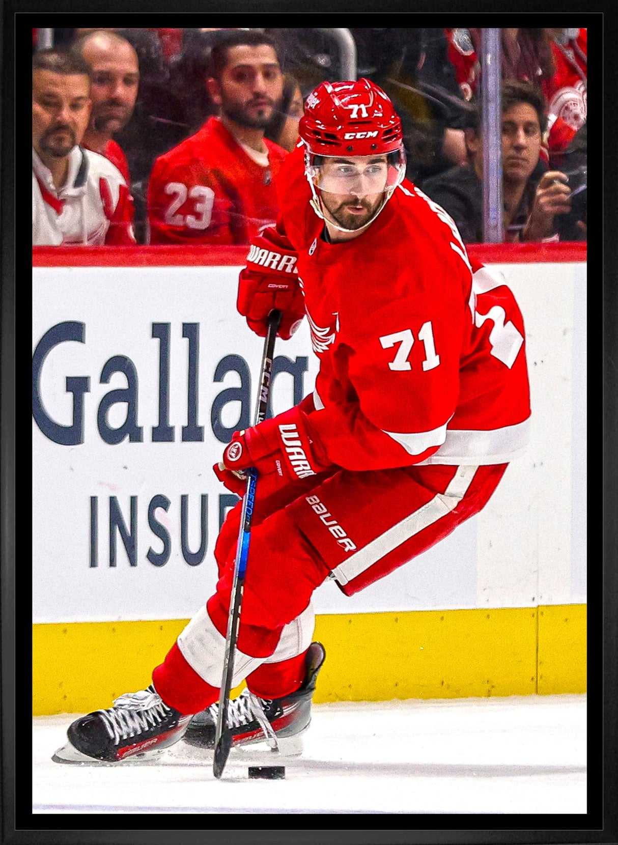 Dylan Larkin 20x29 Framed Canvas Detroit Red Wings