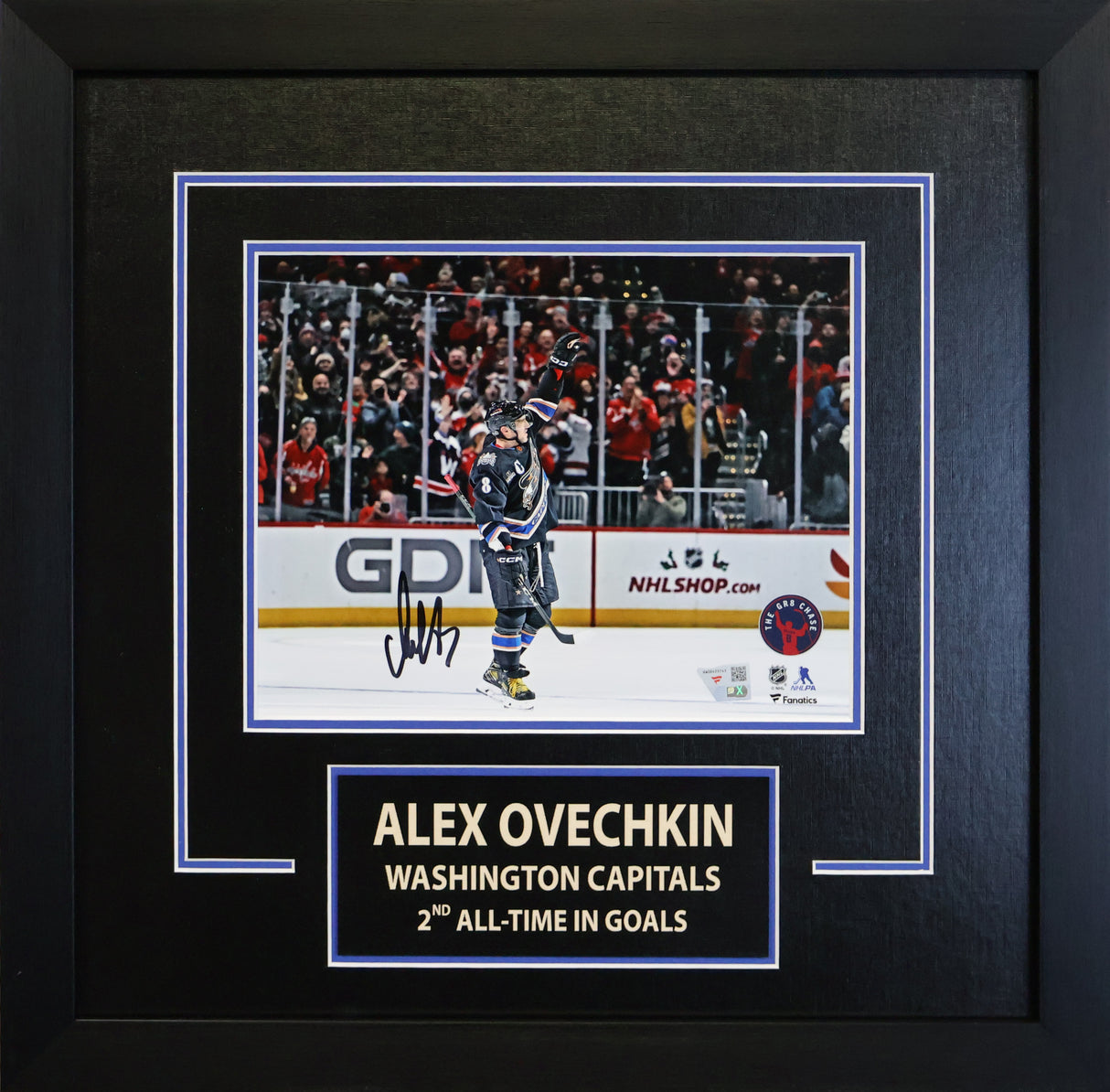 Alexander Ovechkin Signed 8x10 Etched Mat Washington Capitals 2nd In All-time Goals