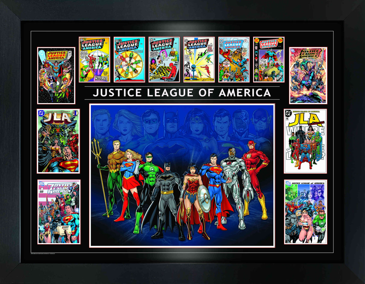 Justice League Framed Comic Collage