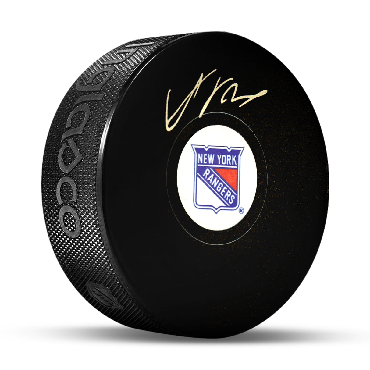 Adam Fox New York Rangers Signed Hockey Puck