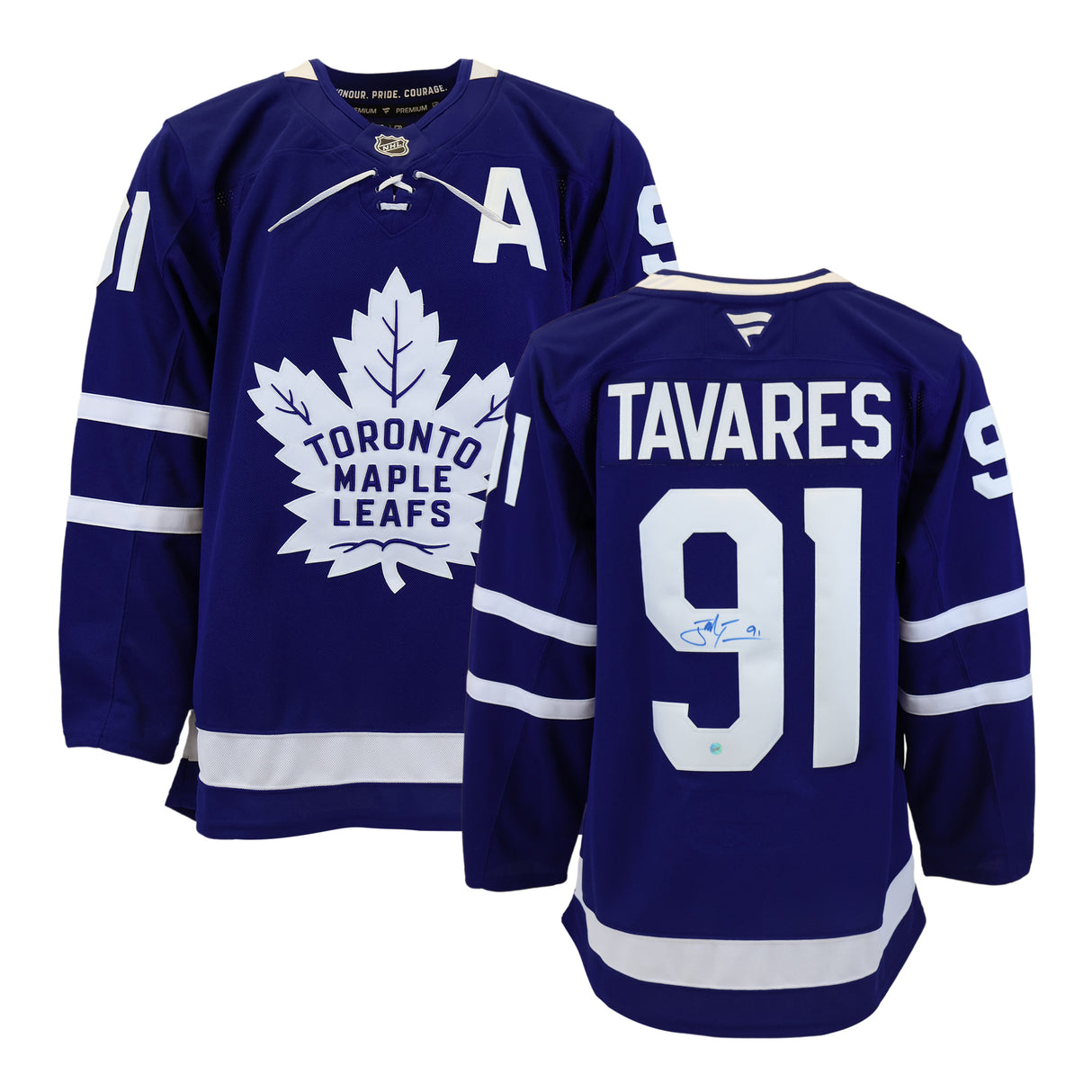John Tavares Signed Toronto Maple Leafs Fanatics Premium Jersey with "A"