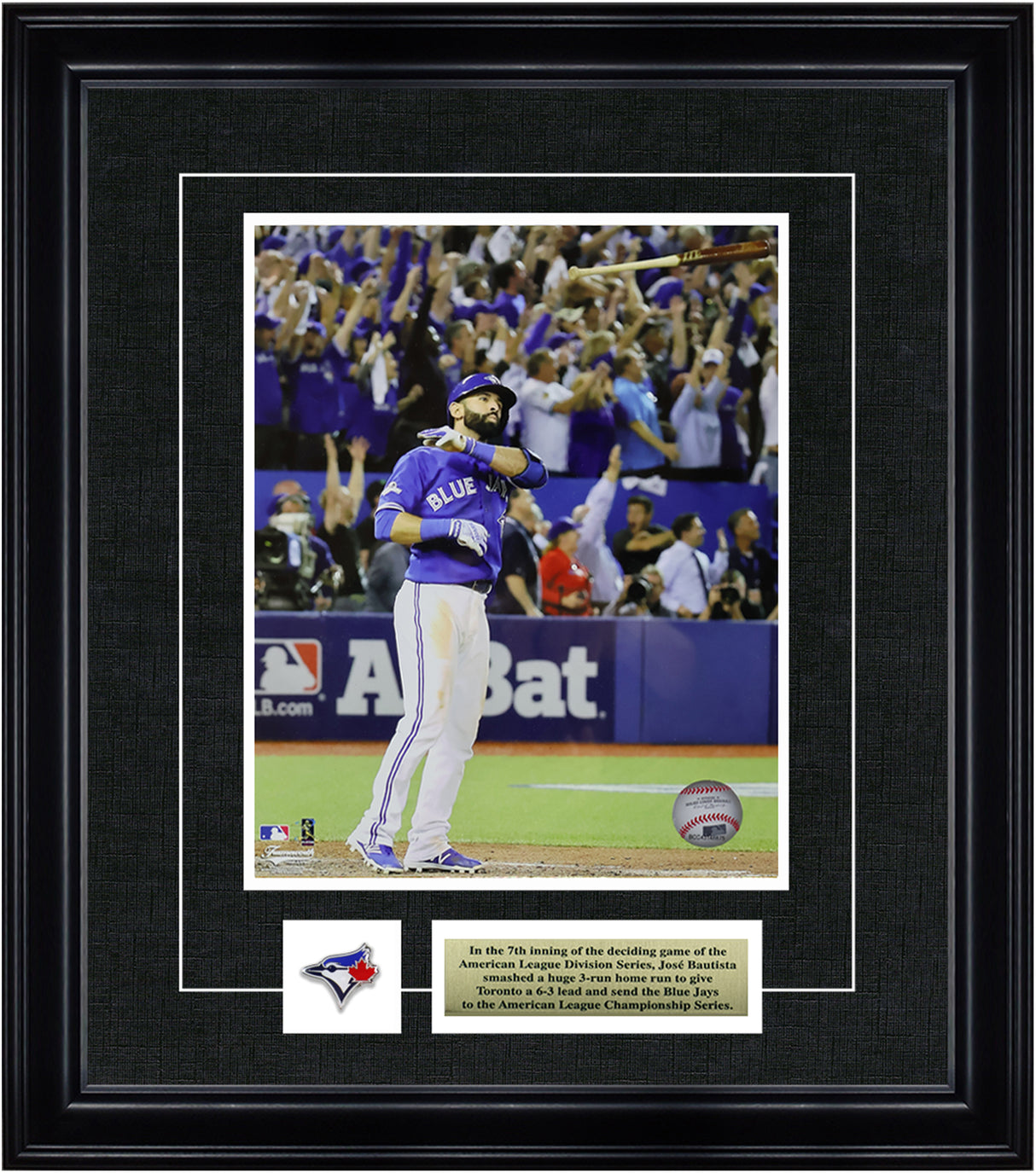 Jose Bautista Toronto Blue Jays Framed 8x10 Homerun Bat Flip Photo