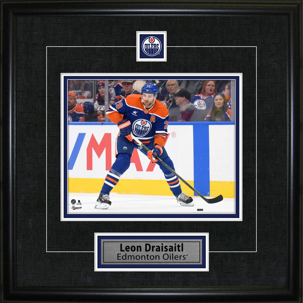 Leon Draisaitl Framed Pin & Plate Edmonton Oilers