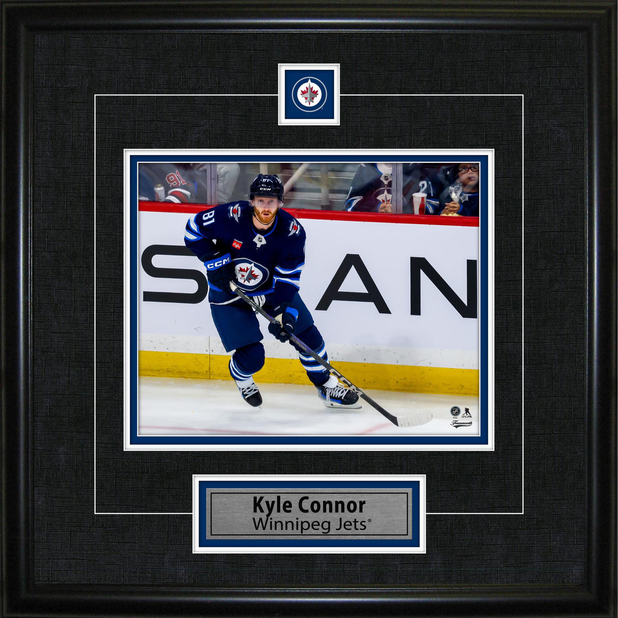 Kyle Connor Framed Pin & Plate Winnipeg Jets