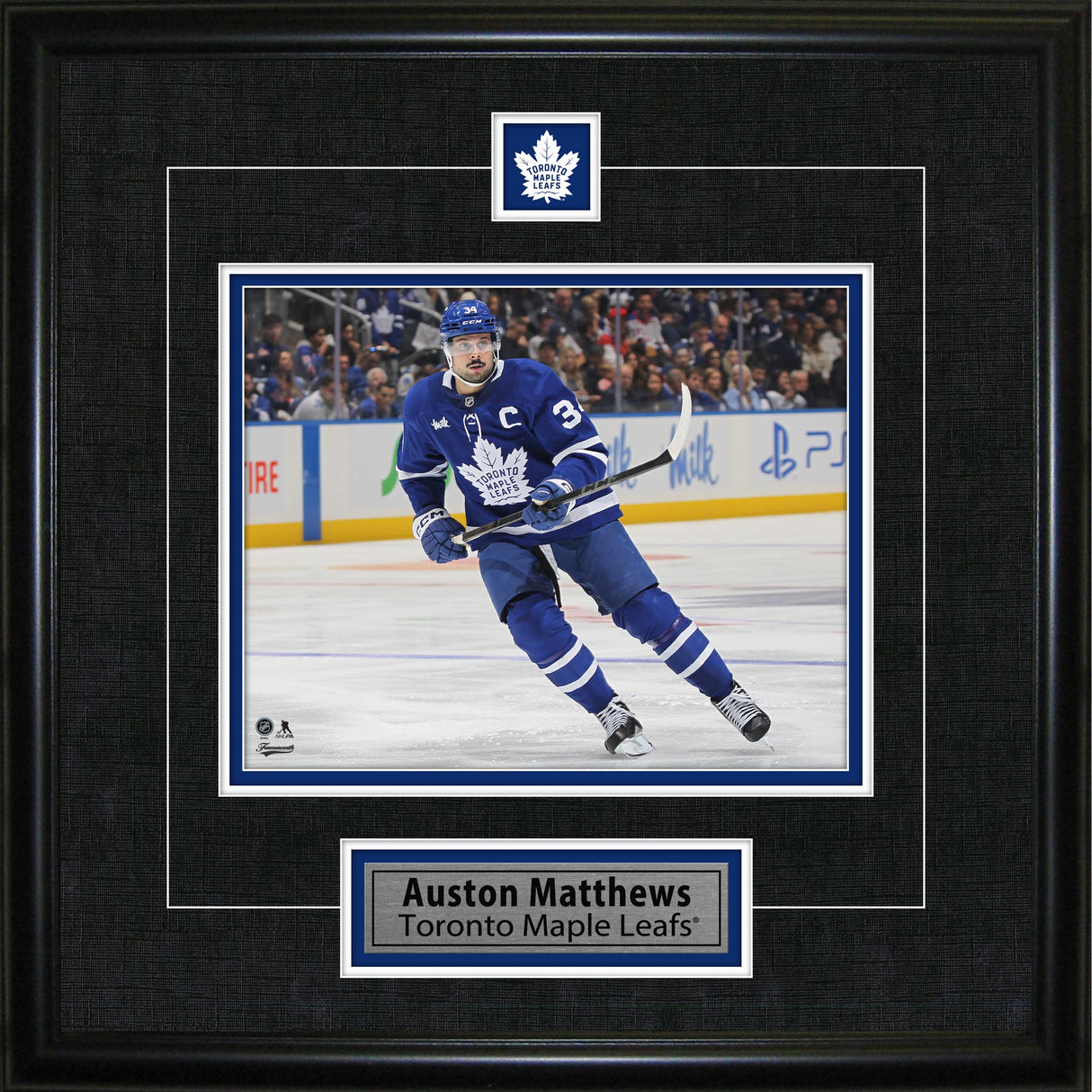 Auston Matthews Framed Pin & Plate Toronto Maple Leafs