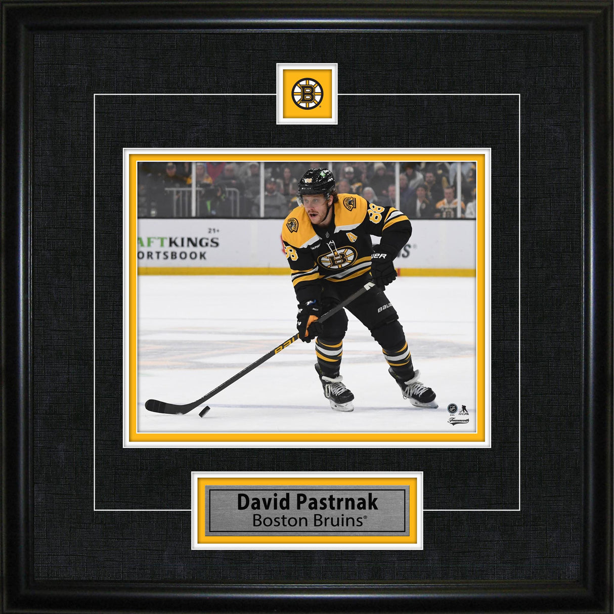 David Pastrnak Framed Pin & Plate Boston Bruins