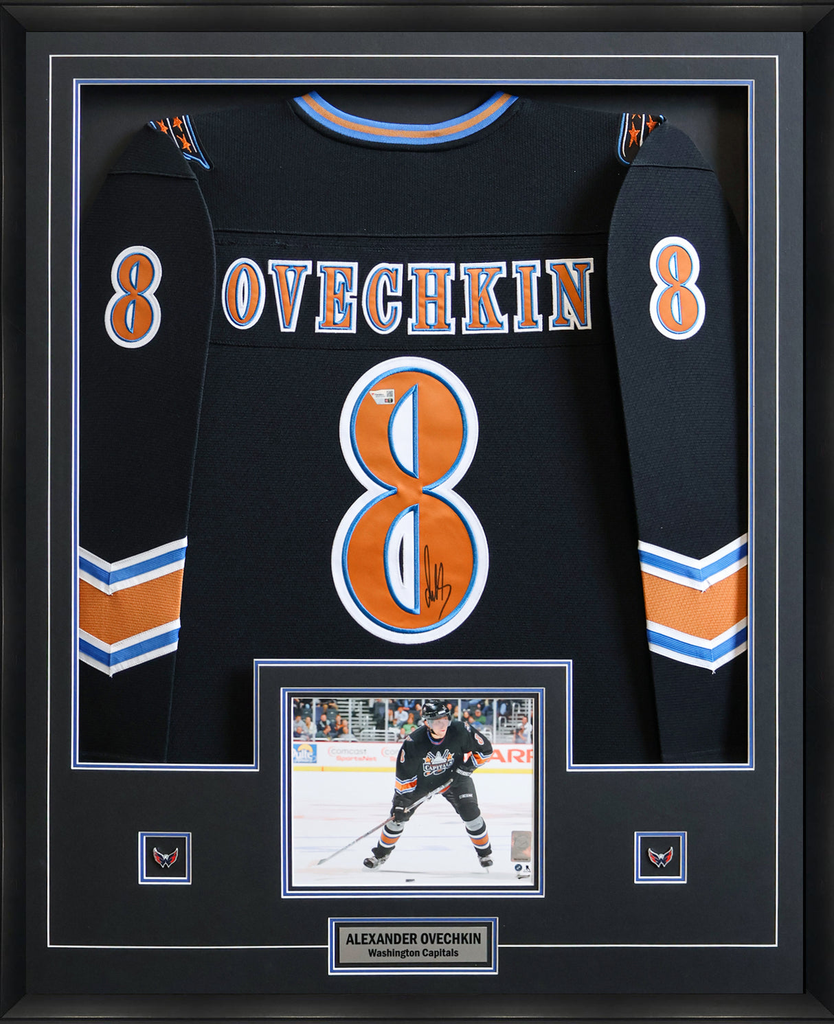 Alexander Ovechkin Signed Washington Capitals Framed 34x42 Rookie 2005 Mitchelll & Ness Jersey