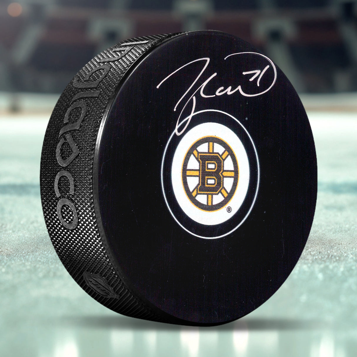 Taylor Hall Signed Boston Bruins Puck