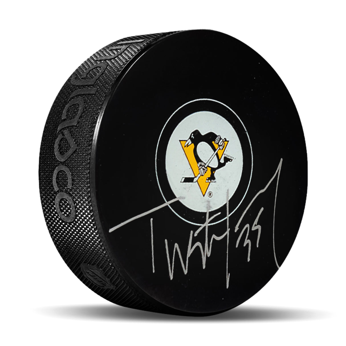 Tristan Jarry Signed Pittsburgh Penguins Logo Puck