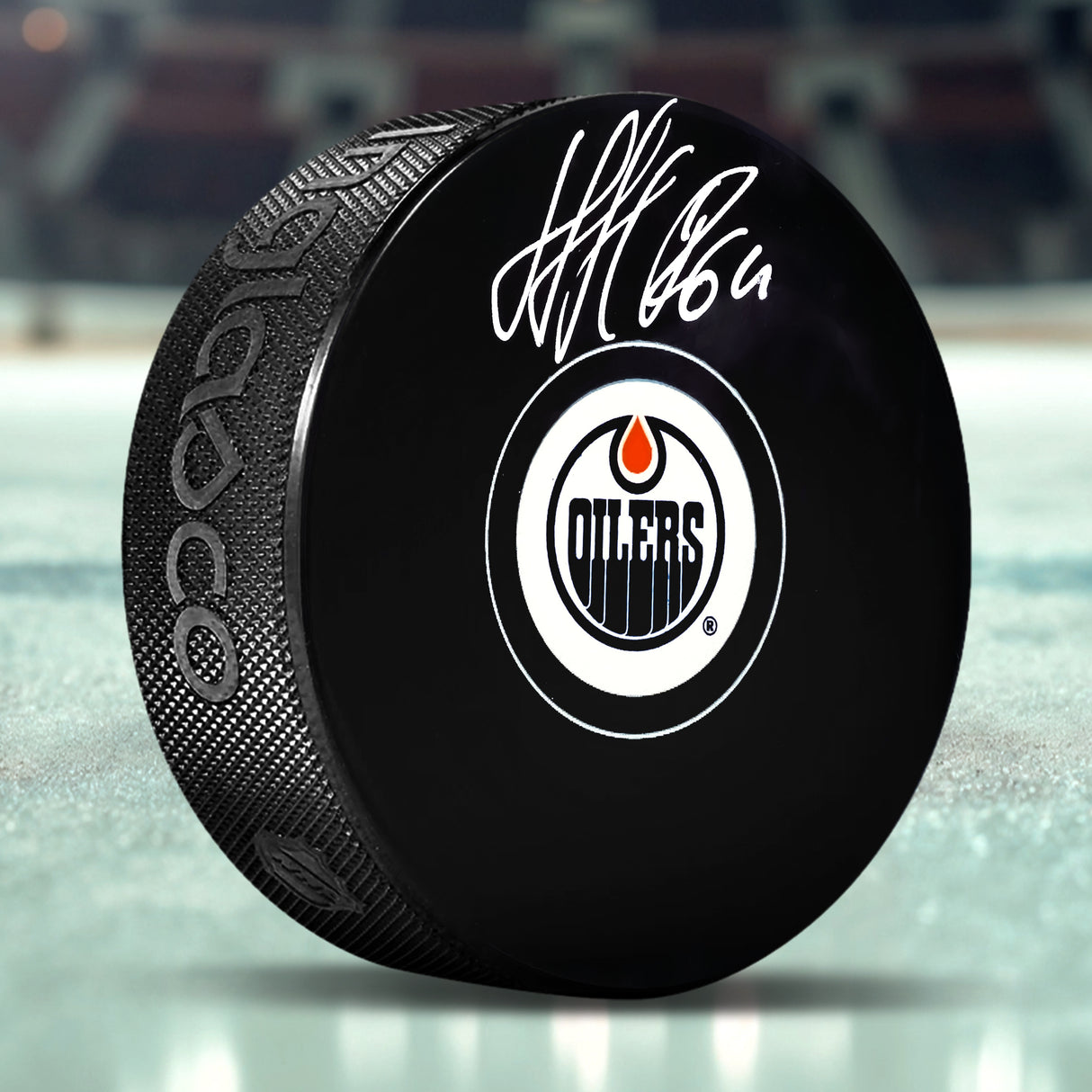 Nail Yakupov Signed Edmonton Oilers Puck with Rookie Number 64