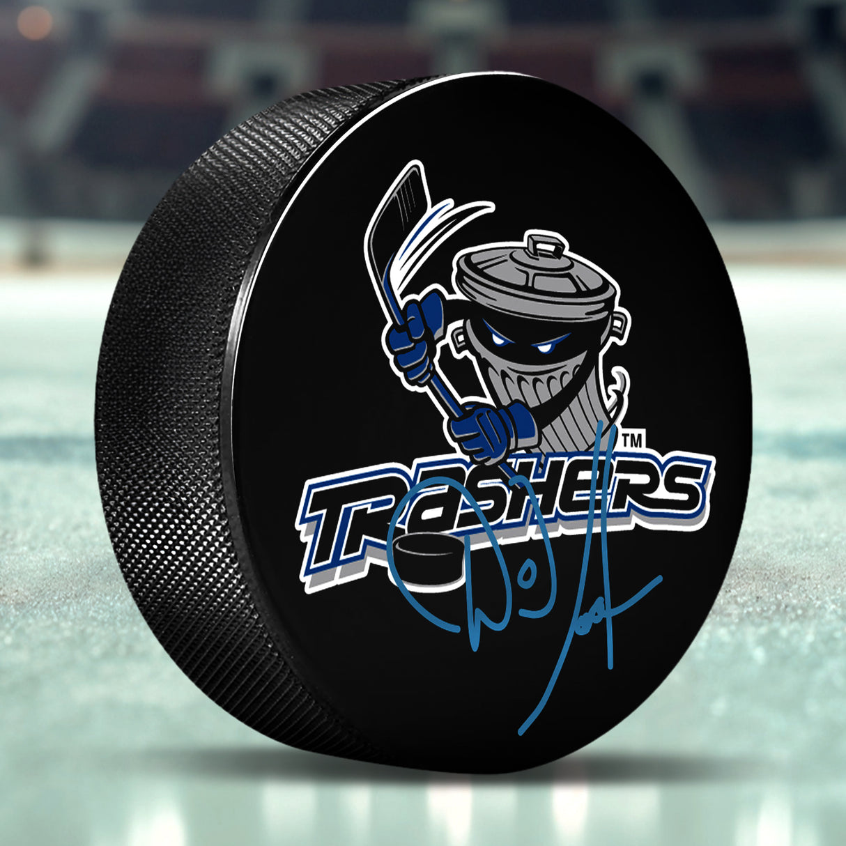Dave MacIssac Signed Danbury Trashers Puck