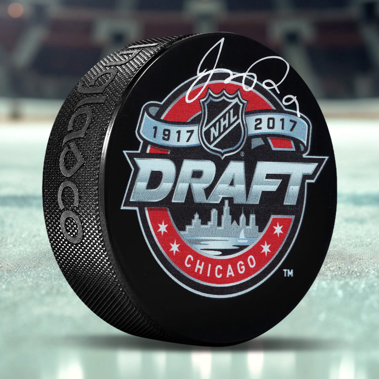 Josh Norris Signed Puck 2017 Draft