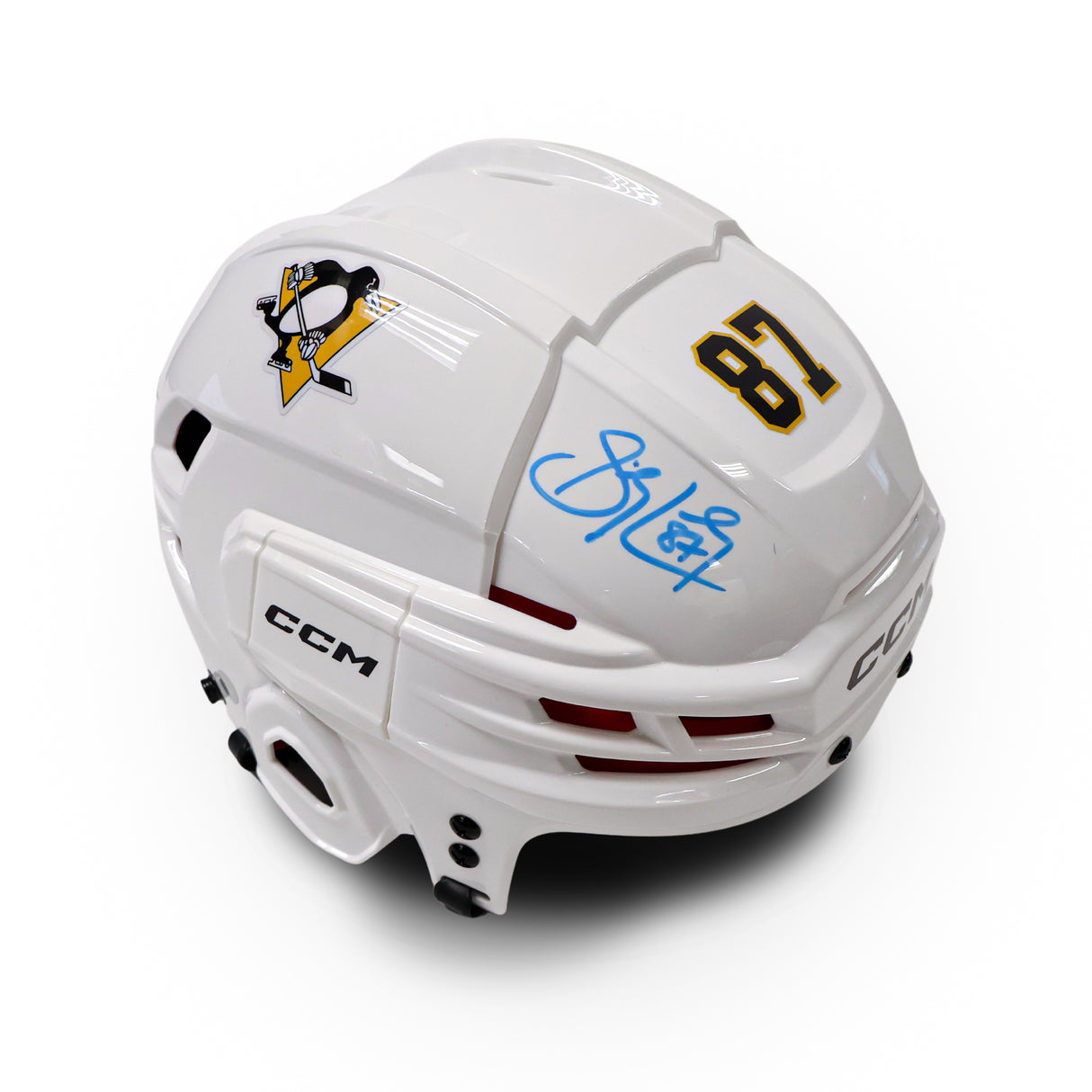 Sidney Crosby Signed Pittsburgh Penguins White CCM Helmet