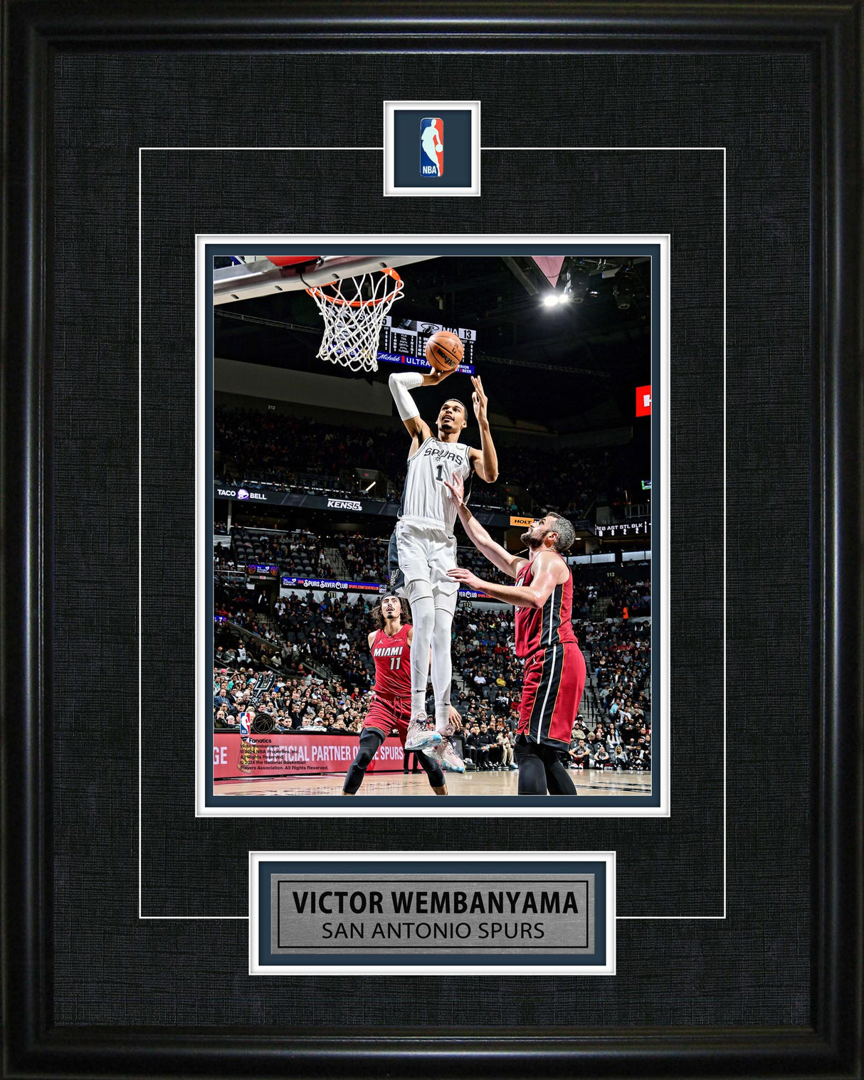 Victor Wembanyama Framed Pin & Plate Spurs