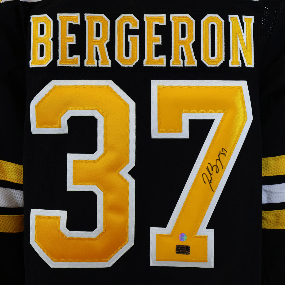 Patrice Bergeron Signed Jersey Bruins Black Fanatics Premium