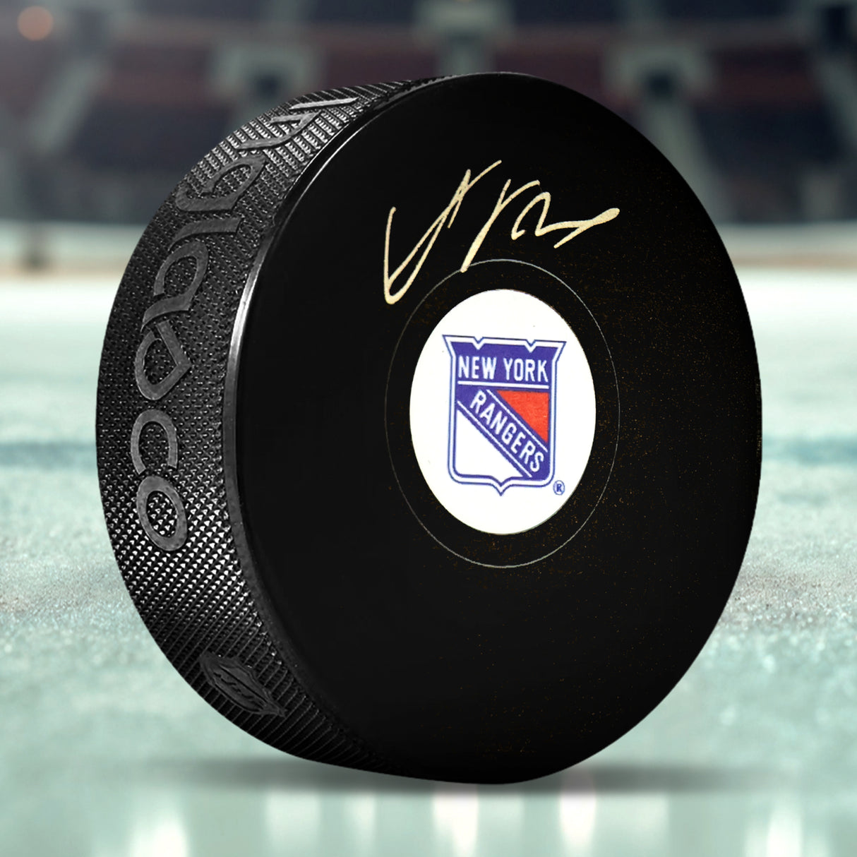 Adam Fox New York Rangers Signed Hockey Puck