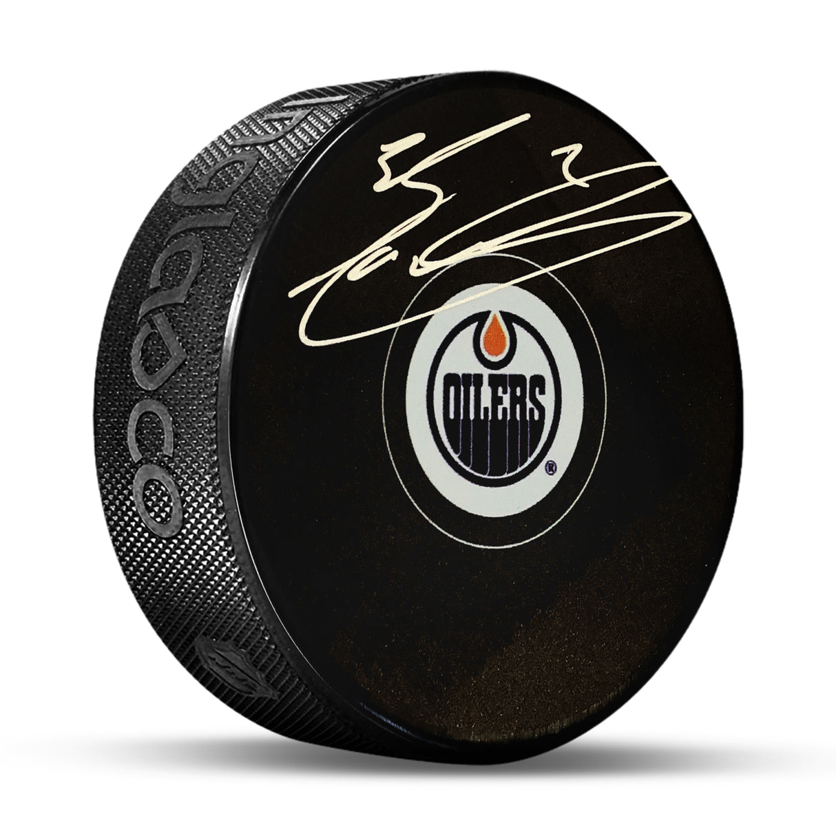 Evan Bouchard Edmonton Oilers Signed Hockey Puck