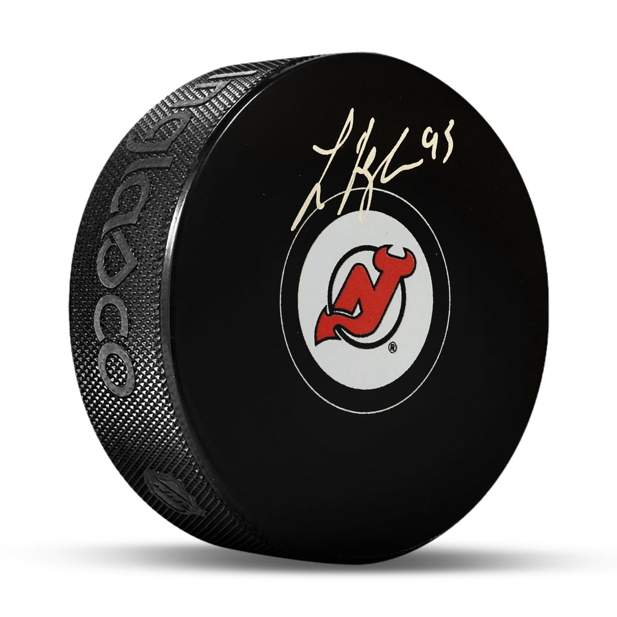 Luke Hughes New Jersey Devils Signed Hockey Puck