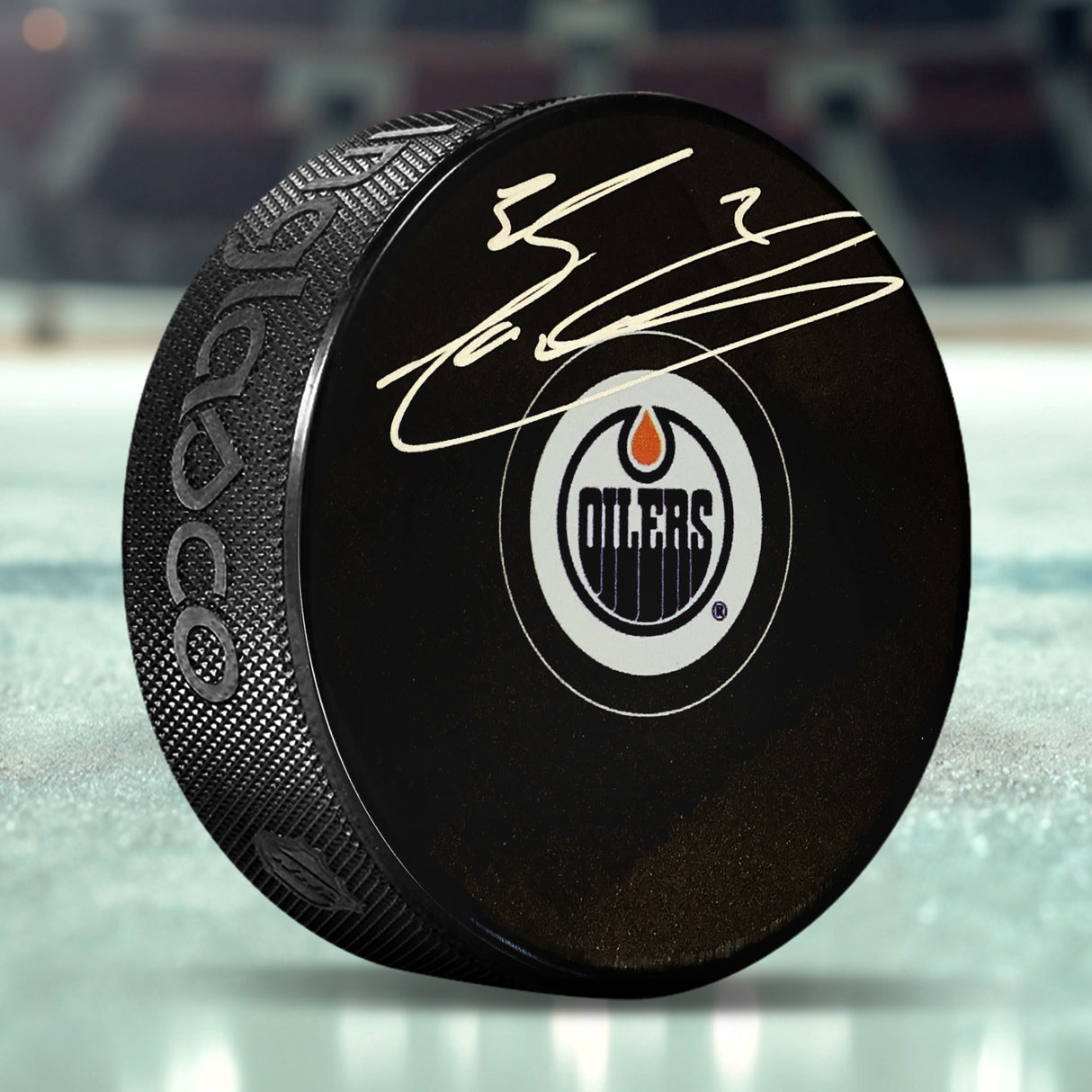 Evan Bouchard Edmonton Oilers Signed Hockey Puck