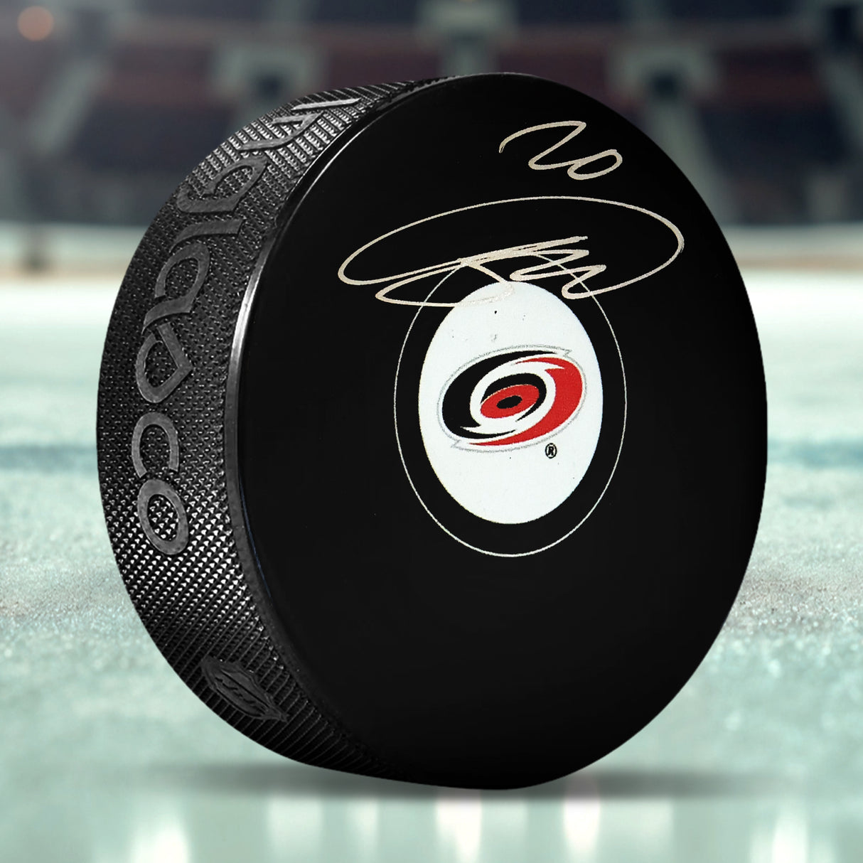 Sebastian Aho Carolina Hurricanes Signed Hockey Puck