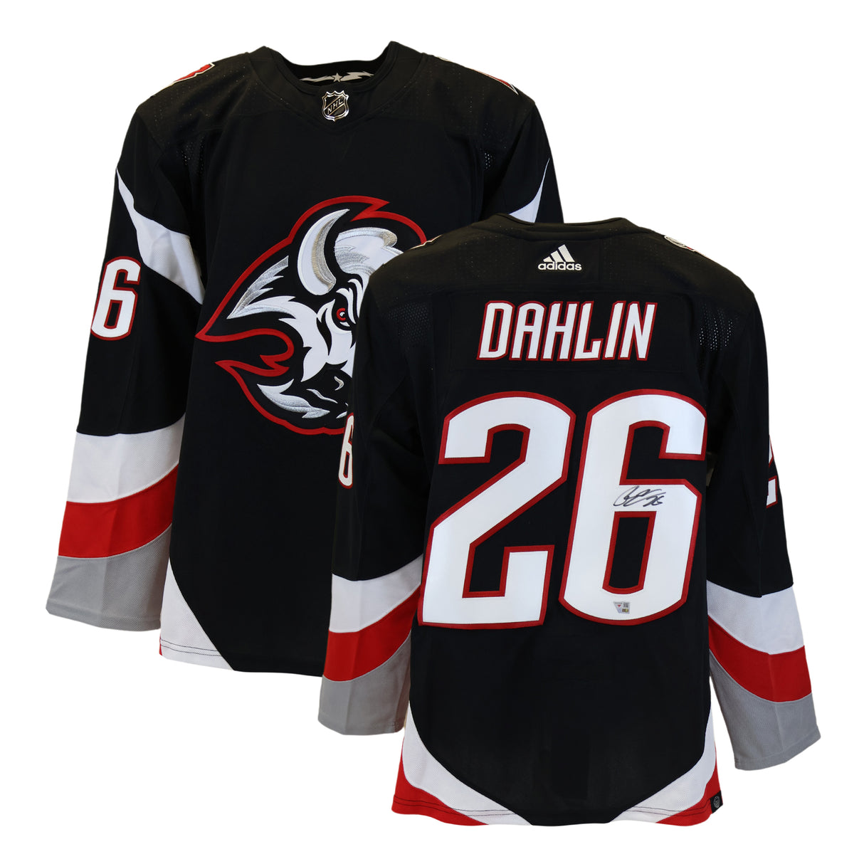 Rasmus Dahlin Buffalo Sabres Signed Black Alternate Adidas Authentic Jersey