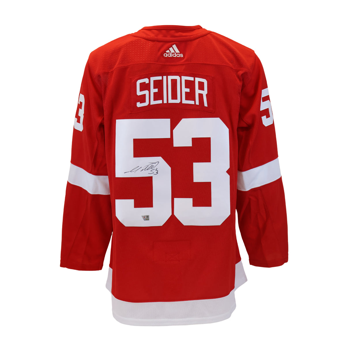 Moritz Seider Detroit Red Wings Signed Red Adidas Authentic Jersey