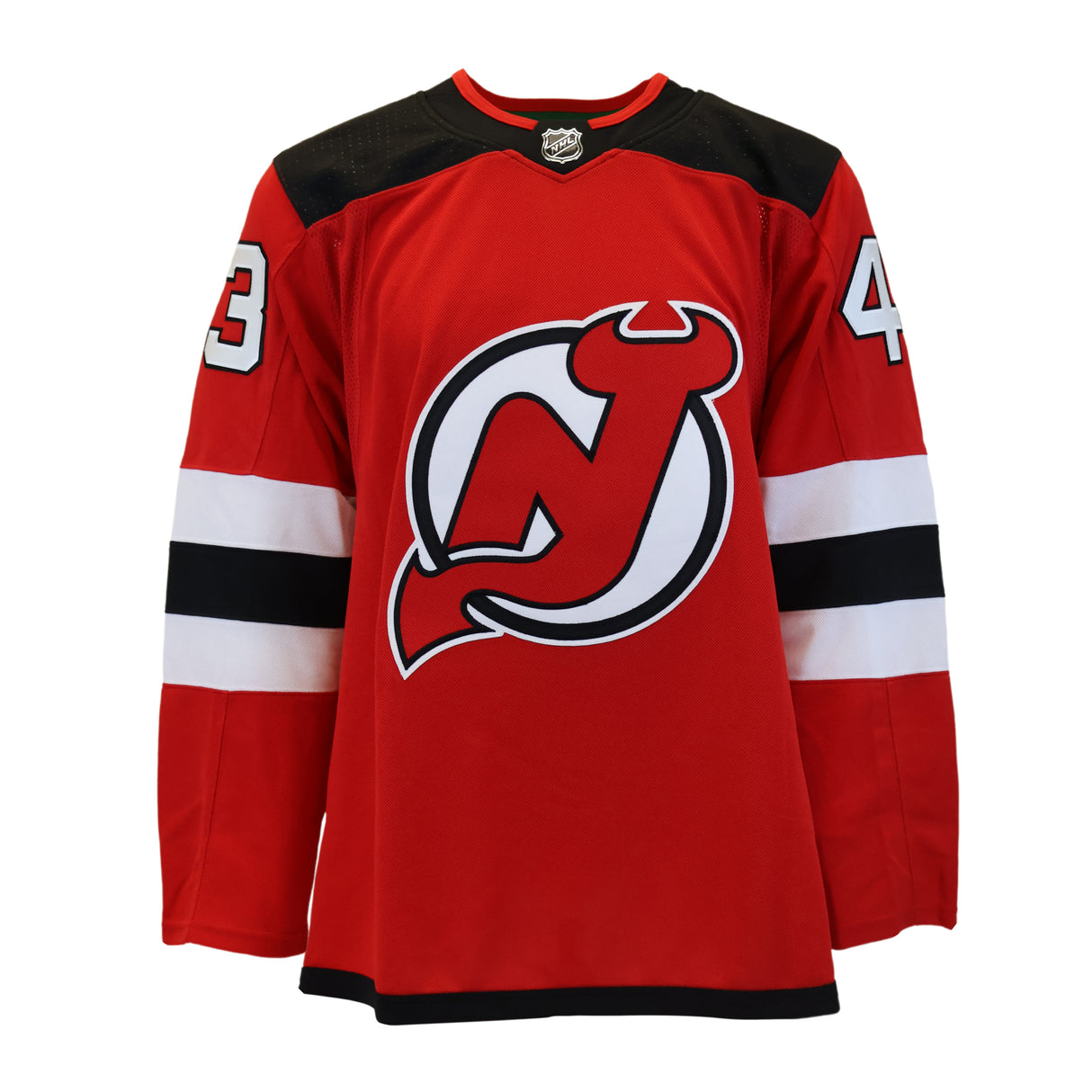 Luke Hughes New Jersey Devils Signed Red Adidas Authentic Jersey