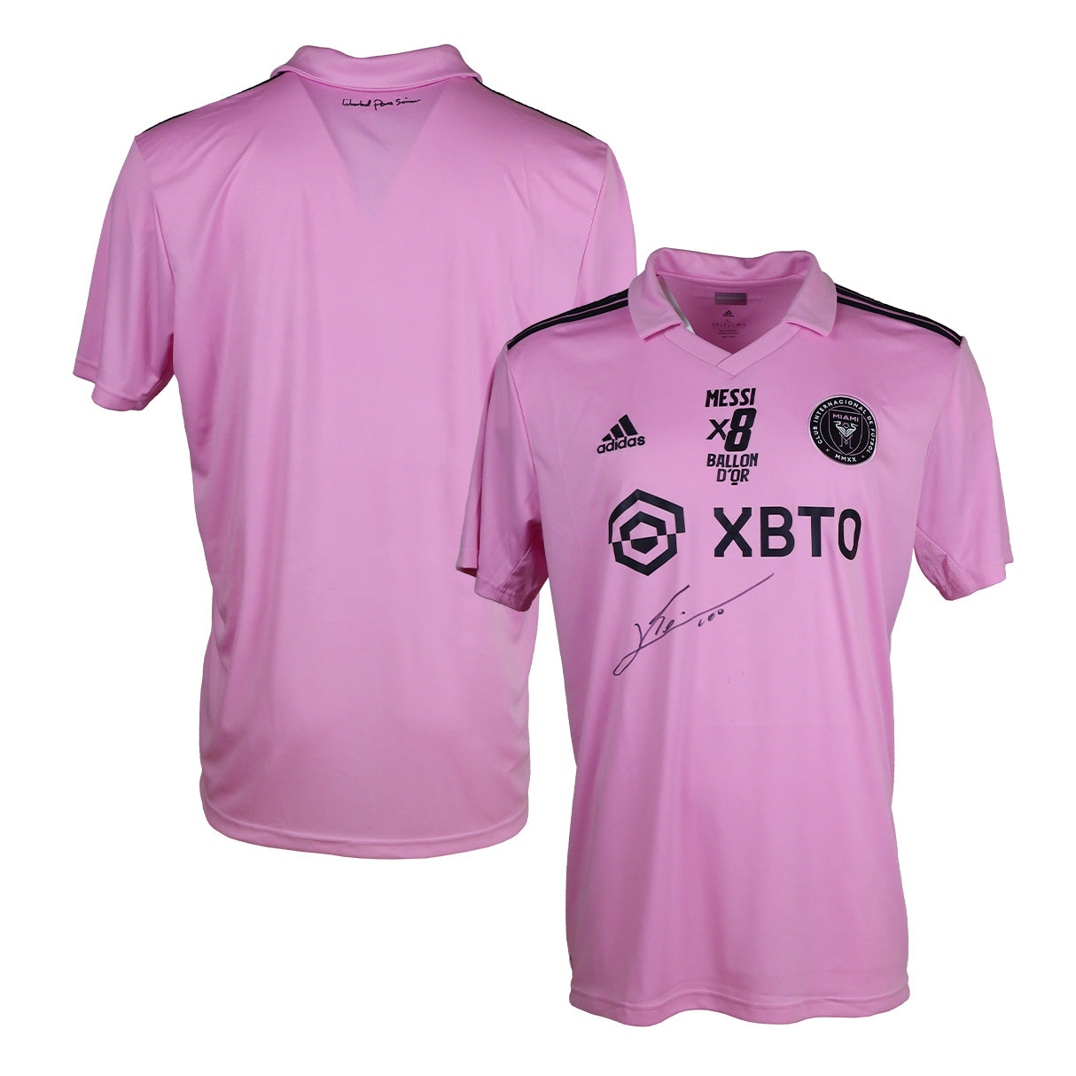 Lionel Messi Signed Inter Miami CF 2022-23 Home Jersey with 8x Ballon d'Or Commemoration