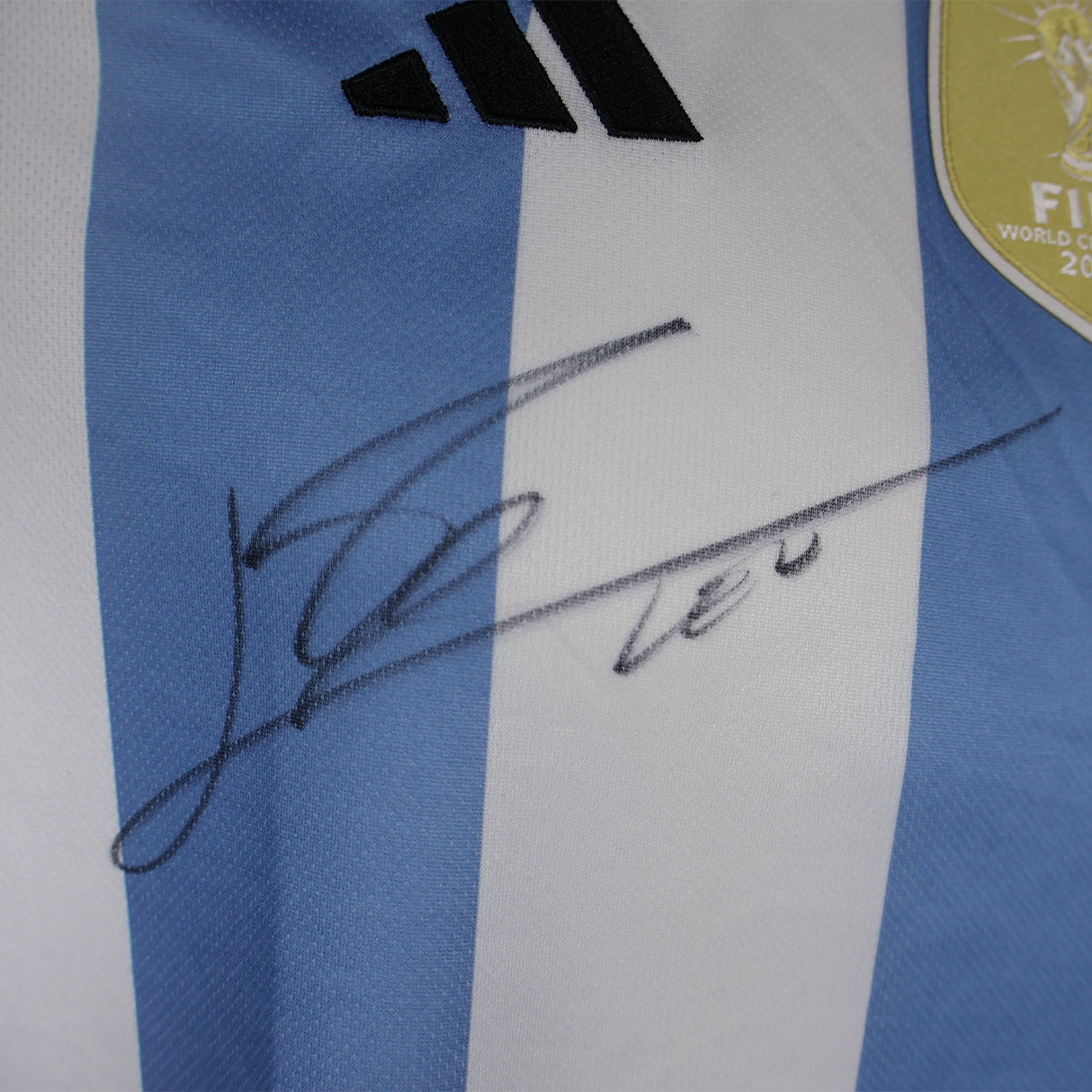 Lionel Messi Front Signed Argentina 2022 Home Jersey – 3-Star Edition