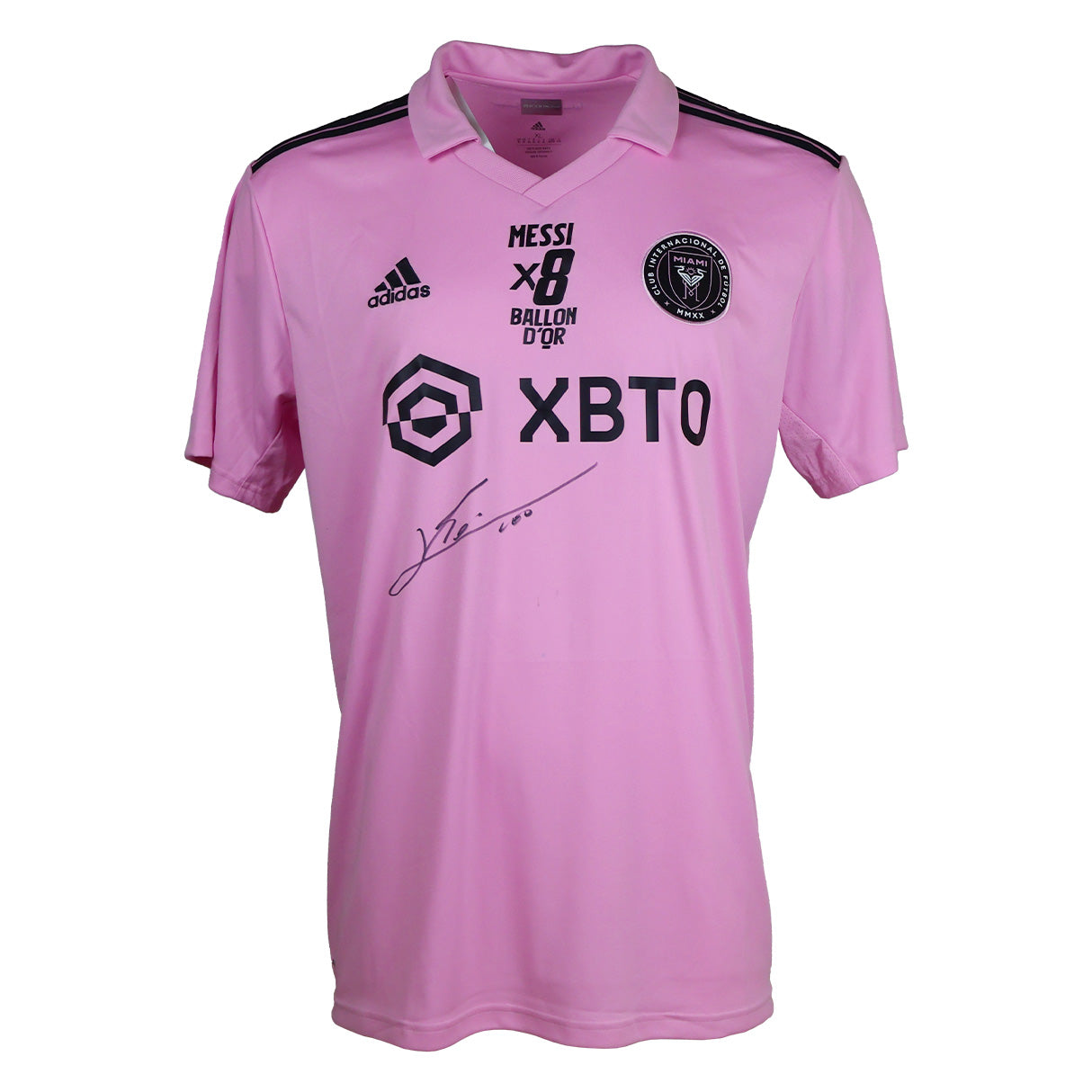 Lionel Messi Signed Inter Miami CF 2022-23 Home Jersey with 8x Ballon d'Or Commemoration