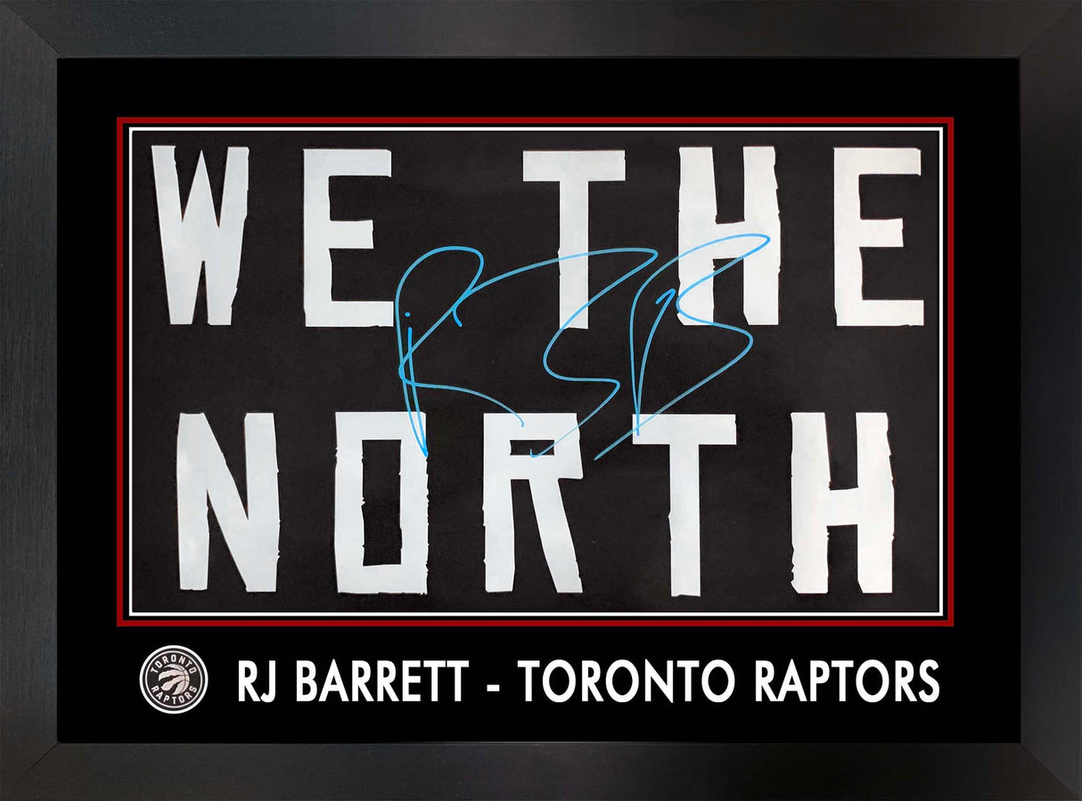 RJ Barrett Signed Framed 22x34 Poster Large Auto " We The North" - AUCTION
