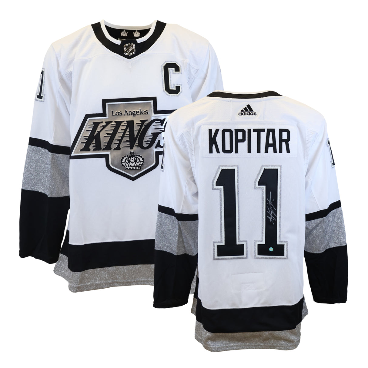 Anze Kopitar Signed Jersey Los Angeles Kings Adidas Third Team